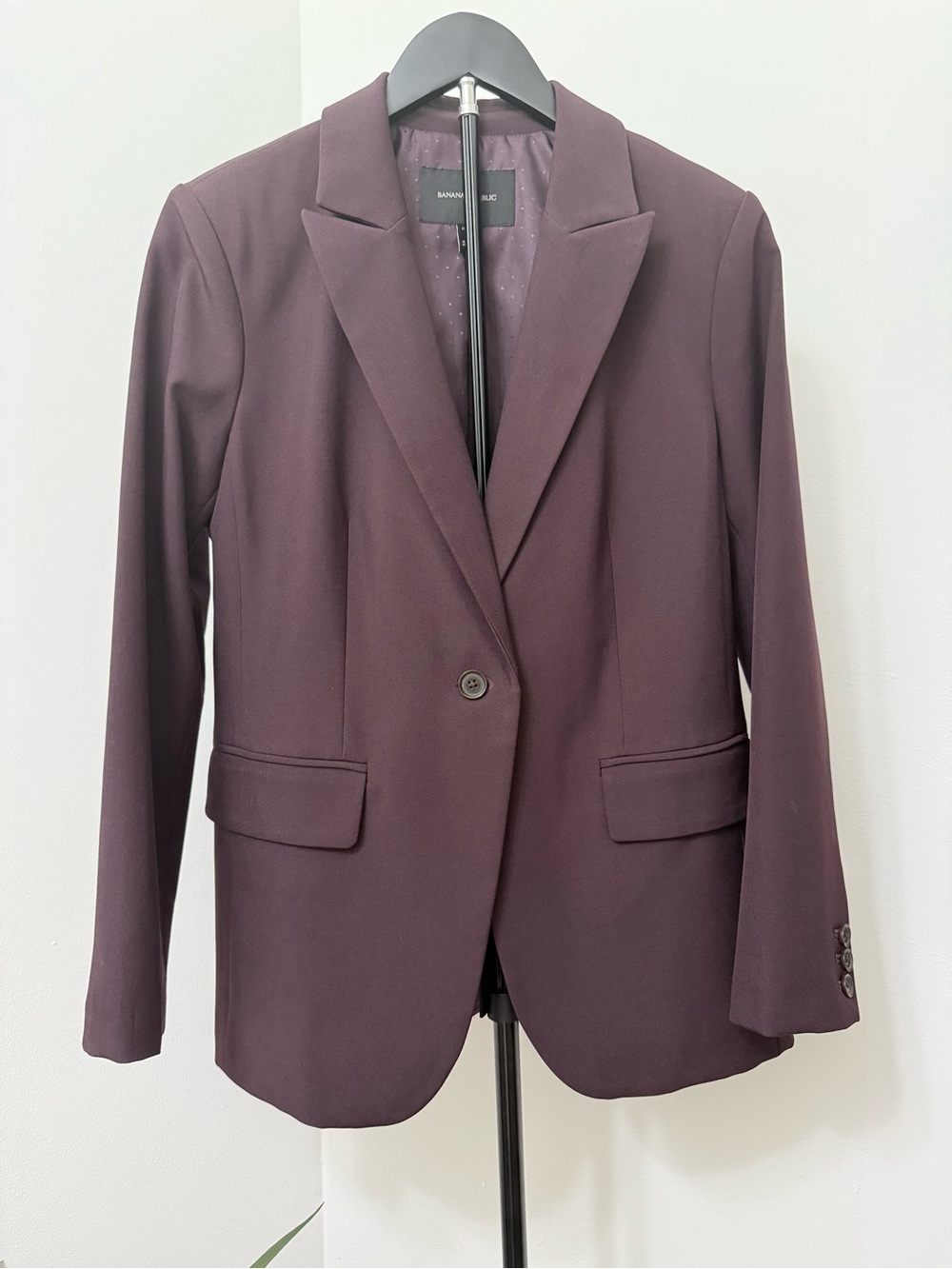 Banana Republic ✨Petite✨ Women's Plum Single-Button Blazer